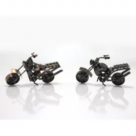 El Yapımı Metal Bilyeli Nostaljik Motor Biblo Figür | Küçük Boy Koleksiyonluk Dekoratif Motosiklet