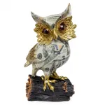 Lüks Görünümlü Altın Detaylı 100 Dolar Motifli Özel Tasarım Polyester Baykuş Dekoratif Biblo Figür