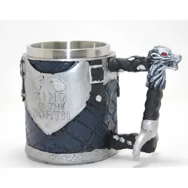Game of Thrones King in the North Ulukurt Başlı 3D Kabartmalı Paslanmaz Çelik Kupa Bardak