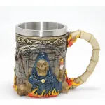 Gotik Grim Reaper Azrail Kabartmalı 3D Çelik Kupa Bardak | Eşsiz Detaylar ve Dayanıklılık