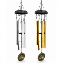 Melodik Metal Rüzgar Çanı - Bahçe ve Balkon İçin Dekoratif Huzur Kaynağı 90 Cm