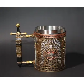 Kılıç Saplı Game Of Thrones Demir Taht Temalı Paslanmaz Çelik Koleksiyon Kupa Bardak