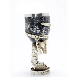 Gotik İskelet Destekli Paslanmaz Çelik Kadeh Bardak | Korku Temalı Özel Tasarım İçecek Kupası