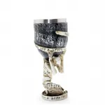 Gotik İskelet Destekli Paslanmaz Çelik Kadeh Bardak | Korku Temalı Özel Tasarım İçecek Kupası