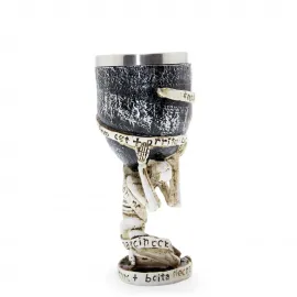 Gotik İskelet Destekli Paslanmaz Çelik Kadeh Bardak | Korku Temalı Özel Tasarım İçecek Kupası