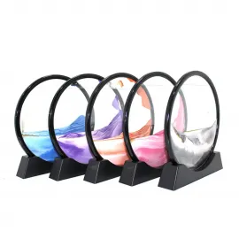 Sulu Kum Sanatı Kumsaati | Hareketli 3D Akışkan Dekoratif Kum Manzarası Tablosu