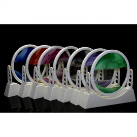 Dinamik Kum Sanatı Sıvı Kum Saati Dekoratif Ofis Ev Biblo Hediye 27x32 Cm