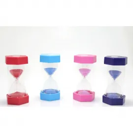 Dekoratif Renkli 5 Dakika Kum Saati Zamanlayıcı - Ev ve Ofis İçin Şık Masa Aksesuarı