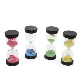 Eğlenceli Dinozor ve Mantar Figürlü 3 Dakika Renkli Kum Saati Çocuk Odası Dekorasyonu