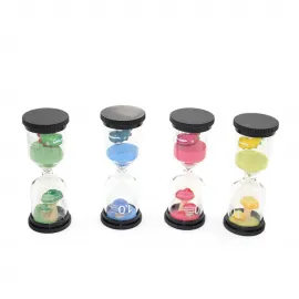 Eğlenceli Canlı Renkli 10 Dakikalık Kum Saati Zamanlayıcı & Dekoratif Biblo
