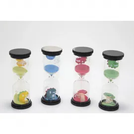 Eğitici ve Dekoratif 5 Dakika Kum Saati | Çocuk Odası ve Çalışma Alanları İçin Renkli Figürlü Zamanlayıcı