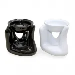 El Tasarımı Şık Seramik Buhurdanlık | Modern Dekoratif Koku Yayıcı Beyaz Siyah Seçenekli