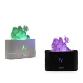 Modern Alev Efektli LED Buhurdanlık Difüzörü | Hava Nemlendirici ve Aromaterapi Cihazı