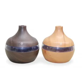 Şık Ahşap Görünümlü LED'li Buhurdanlık Difüzörü: Ortamınıza Huzur ve Estetik Katın