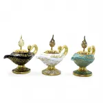 Otantik Alaaddin Lamba Motifli Polyester Tütsü Brülörü Biblo Dekoratif Ev Ofis Objesi