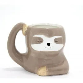 Sevimli Tembel Hayvan Tasarımlı Porselen Kupa Bardak – Keyifli Kahve Molaları İçin İdeal Hediye