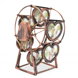 Romantik Vintage Bakır Ton Dönen Fotoğraf Çerçevesi | Müzikli Sevgiliye Hediye