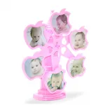 Pembe Elma Tasarımlı Dönen Müzikli Bebek Fotoğraf Çerçevesi - Anılarınızı Canlandırın