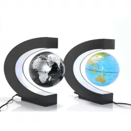 Levitasyonlu Manyetik LED Işıklı Dünya Küre | Masaüstü Dekoratif Haritalı Dünya Globe