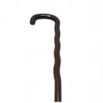 El Yapımı Şık Ergonomik Kıvrımlı Saplı Ahşap Baston - Özel Tasarım Yürüyüş Destek Çubuğu