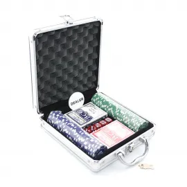 Lüks Metal Çantalı 100 Profesyonel Poker Chip Seti | Tam Donanımlı Casino Oyunu