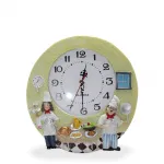 Mutfaklara Şıklık Katan Duvara Asmalı Aşçı Tasarımlı Polyester Dekoratif Saat