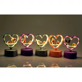 Sevimli Sanrio Kalpli LED Gece Lambası Seti: Hello Kitty, Kuromi, My Melody Biblo Figürlü Dekoratif Aydınlatma