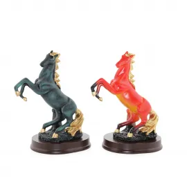 Şık Polyester Şahlanmış At Figürü | Ev ve Ofis Dekorasyonu İçin Modern Biblo Obje