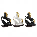 Şahlanmış At Polyester Dekoratif Biblo | Modern ve Zarif Ev Ofis Dekor Figürü