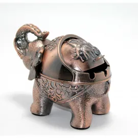 Dekoratif Metal Fil Küllük Biblo Eskitme Bronz Rengi Ev Ofis Aksesuarı