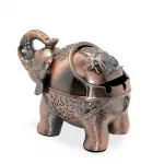 Dekoratif Metal Fil Küllük Biblo Eskitme Bronz Rengi Ev Ofis Aksesuarı