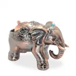 Dekoratif Bronz Görünümlü Metal Fil Figürlü Küllük | Zarif Ev Ofis Aksesuarı