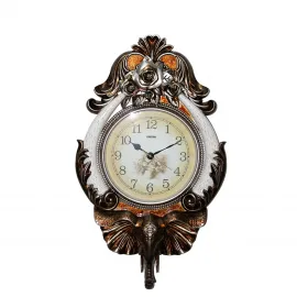 Lüks Filli Dekoratif Duvar Saati | Antik Bronz ve Gül Motifli Büyük Boy Duvar Saati