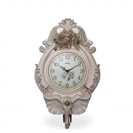 Evinize Asalet Katan Fil Temalı Dekoratif Duvar Saati – Polyester, El İşçiliği, Şık Gül Detayları