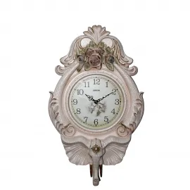 Evinize Asalet Katan Fil Temalı Dekoratif Duvar Saati – Polyester, El İşçiliği, Şık Gül Detayları