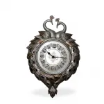 Lüks Dekoratif Tavuskuşu Desenli Duvar Saati – Ev ve Ofis için Estetik Sanatsal Saat Objesi