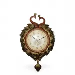 Lüks Dekoratif Tavuskuşu Figürlü Duvar Saati – Ev ve Ofis Şıklığı İçin Mükemmel Hediye