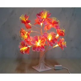 Ev ve Ofis İçin Büyüleyici Pembe Led Işıklı Dekoratif Çiçek Ağacı Aydınlatması 35 Cm
