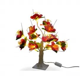 Göz Kamaştıran LED Işıklı Yapay Çiçek Ağacı, Romantik Fiber Optik Aydınlatma Masa Lambası Ev Dekorasyonu