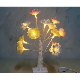 Büyüleyici Dekoratif LED Işıklı Fiber Optik Çiçek Ağacı Masa Lambası ve Ambiyans Aydınlatma