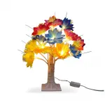 Işıklı Dekoratif LED Çiçek Ağacı Masa Lambası - Canlı Renkler & Optik Fiber Aydınlatma