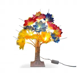 Işıklı Dekoratif LED Çiçek Ağacı Masa Lambası - Canlı Renkler & Optik Fiber Aydınlatma