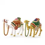 Swaroski Taşlı Lüks Dekoratif Tekli Deve Figürü – Ev ve Ofis için El Yapımı Sanatsal Biblo