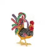 Parıltılı Swarovski Taşlı Renkli Horoz Biblo | Özel Tasarım Dekoratif Obje