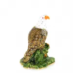 El İşi Lüks Swaroski Taşlı Parlak Kartal Biblo Dekoratif Ev Ofis Figürü