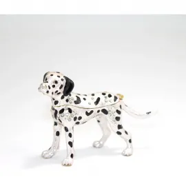 Swarovski Taş Detaylı Dalmaçyalı Köpek Biblo – Şık Dekoratif Mücevher Kutusu Objesi