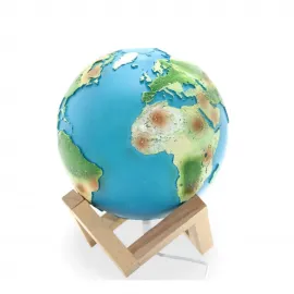 Dekoratif Ahşap Standlı Işıklı Dünya Küresi: Ev ve Ofis İçin Şık Atmosfer ve Eğitim Aracı