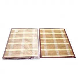 Zarif Kahverengi Tonlarında 6 Adet Doğal Bambu Amerikan Servisi - 40x30 cm