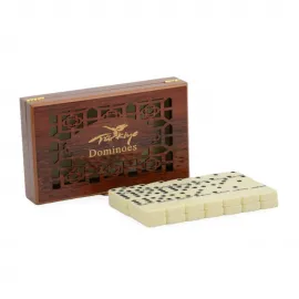 Özel Tasarım Ahşap Kutulu Melamin Domino Seti Türkiye Temalı Geleneksel Oyun
