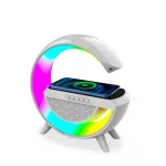 Akıllı RGB Led Masa Lambası, Bluetooth Hoparlör ve Kablosuz Hızlı Telefon Şarj Cihazı